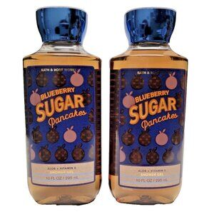 Bath & Body Works BLUEBERRY SUGAR PANCAKES Shower Gel Body Wash SET OF 2 NEW!